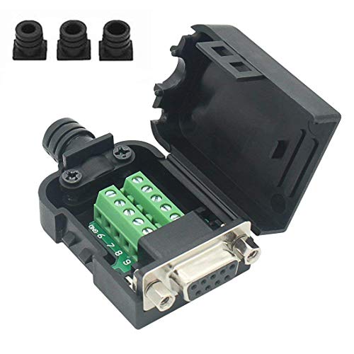 YIOVVOM Connector DB9 RS232 D-SUB Serial Adapters (Female Adapter + Nut)