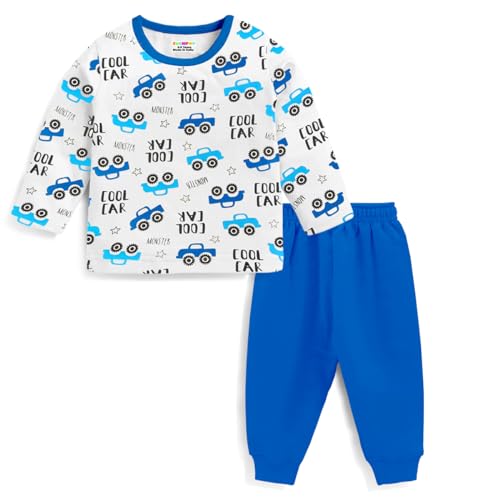 Image of Kuchipoo Kids Regular Fit Cotton T-Shirts and Pyjamas Set
