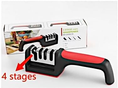 Miniatura 8 de Afiladores de cuchillos para cuchillos y tijeras de cocina - Afilador de cuchillos de cocina 4 en 1 de acero de tungsteno - Kit de afilado de