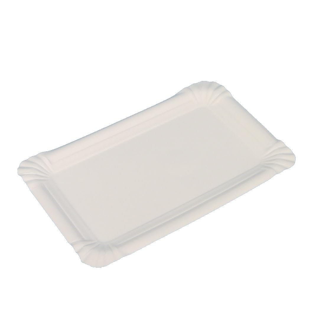 Pro DP 2500 Pappteller Frischfaser Papierteller weiß 11x17cm 190g/m² kompostierbar - für Bäckerei, Imbiss, Catering etc.