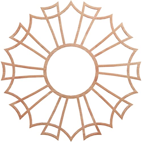Image of Ekena Millwork 28 inchOD x 9 7 /8 inchID x 1 /4 inchT Augustus Wood Fretwork Pierced Ceiling Medallion, Cherry