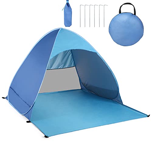 Pop Up Baby Beach Tent, Portable Kiddies Shade Pool Tent 50 SPF UV Protection Sun Shelter Canopy for Infant Indoor and Outdoor Use (Blue2)