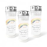 DOLORINO Grablicht 'Am Ende des Regenbogens sehen wir uns wieder' | Grabdekoration