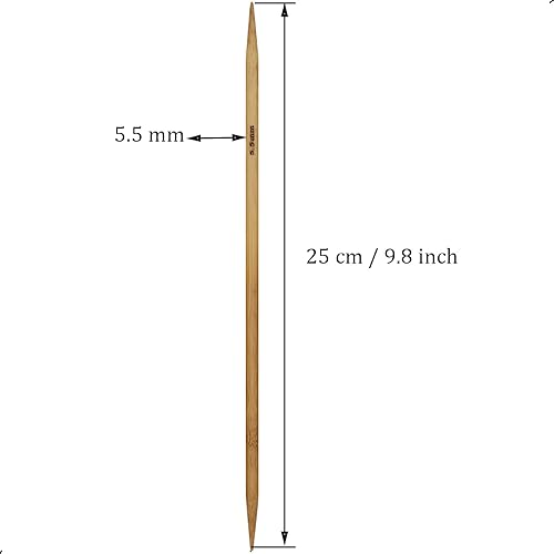 Miniatura 9 de 6 agujas de tejer de madera de doble punta de 0.118 pulgadas (0.118 in), tamaño de EE. UU. 2.5 para manualidades, calcetines, suéter, bonito regalo