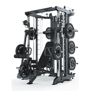 SEK Multipresse Set | FULLFORCE | Komplettes Set aus SEK Multipresse, Jammer Arms & Leg Press, B2 Hantelbank mit Anbauteilen, Delta Langhantel & 150kg Bumper Plates