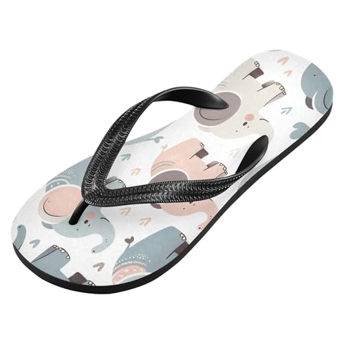 Burbuja Cute Elephants Flip Flops for Women Men, Soft Thong Sandals Rubber Slippers for Pool Beach Essentials2