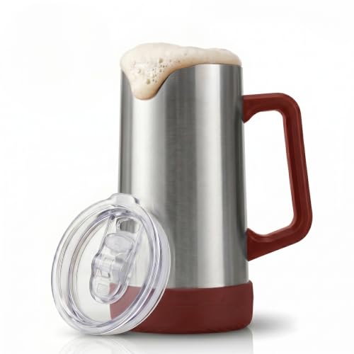 Insulated Beer Stein with Lid and Handle