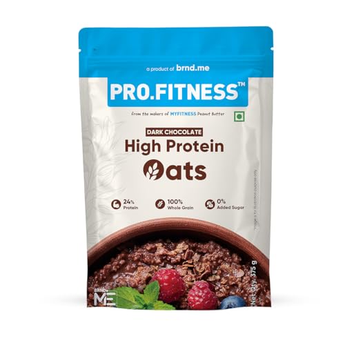 PRO.FITNESS High Protein Oats Dark Chocolate 375g | 24g Protein &...