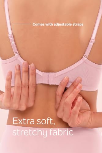Image of Van Heusen Women's Everyday Cotton Bra|Medium Coverage|Non Padded|Non Wired|Seamless Moulded Cups|Anti Bacterial Tech| Keeps you Fresh|Sweat Absorbent|No Slip Soft Straps|Detachable Straps|Style 11001