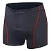 Cycorld Radunterhose Radlerhose Herren Fahrradhose mit Elastische Atmungsaktive 3D/4D Einer Hohen Dichte Gel Sitzpolster Schnelltrocknend Fahrrad Fahrradunterhose (Rote Linie, XXL)