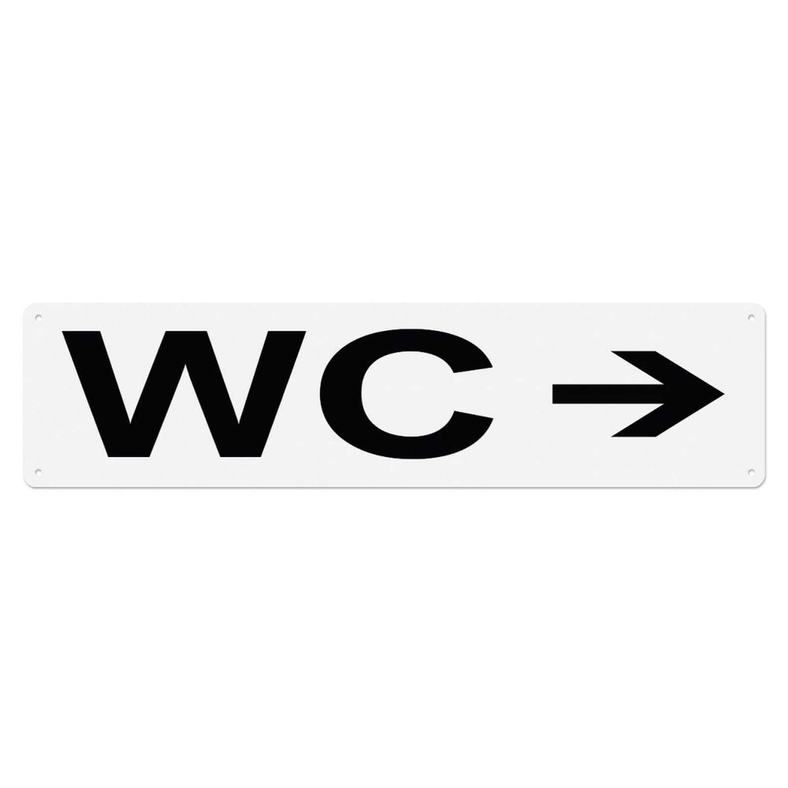 Modern Bold Office Restroom Toilet(WC) Door Metal Tin Sign Plaque Wall Decor for Cafe, Club Bar, Office, Home Garden Metal Poster 4x16Inch