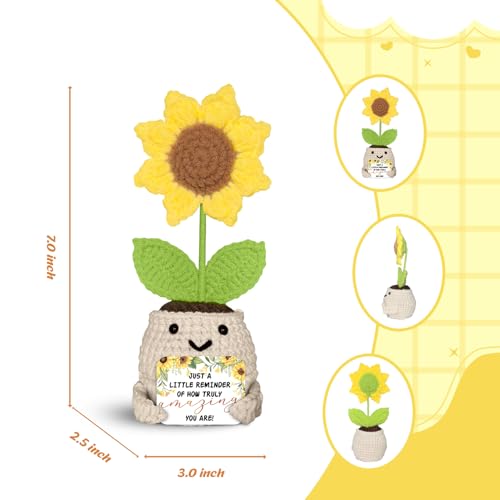 Crochet Sunflower Gift - 50% Off Inspirational Encouragement - Image 2
