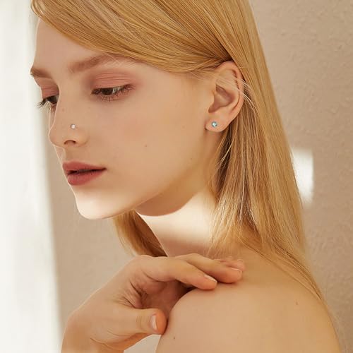 image for ONESING 36 PCS 20G Nose Rings Studs L Shaped CZ Hoop Nose Piercing Jew