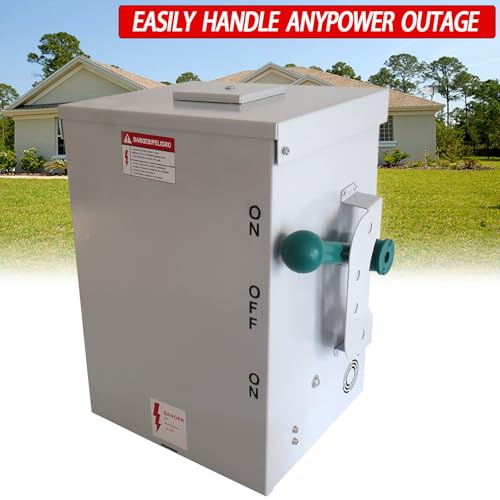 200A Manual Transfer Switch 120/240-Volt Transfer Switch 48000W, Generator Transfer Switch Meeting NEMA 3R Standards for Outdoor and Indoor - Image 6