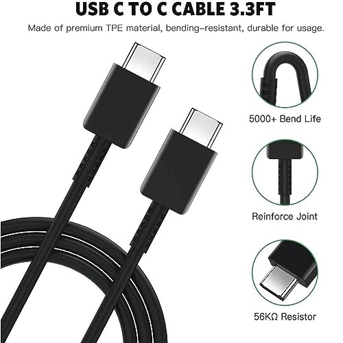 Image of NISHTECH Original USB TYPE-C to USB Type-C Unbreakable 1M Fast Charging Cable compatible with Samsung Galaxy F54 /F34 /F23 /F14,M14 /M34 /M33 /S22 /S23 /S23 Fe 5G /S24 (White)
