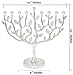 The Dreidel Company Hanukkah Menorah Tree of Life Hanukkah Menorah Antique Silver Finish Large 11 Inches Long