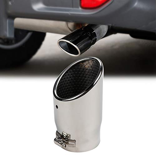 YOCTM Chrome Car Mufflers for Jeep JL Rear Tail Exhaust Pipe Stainless Steel Car Exhaust Tip Tube for For 2018 2019 2020 2021 Jeep Wrangler JL JLU Sports Rubicon 2020 Gladiator JT (Chrome)