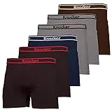 Mens 6pk Seamless Athletic Spandex Compression Sports Workout Boxer Brief Underwear Shorts, Underline 