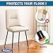 PISAO 24 Pcs Chair Leg Floor Protectors, Silicone Chair Leg Protectors Caps Covers for Hardwood Floors, Furniture Pads Sliders with Wrapped Felt Bottom Medium (Fit:0.76