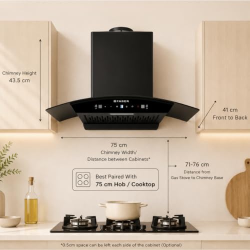 Image of Faber Vento 75 cm Plug & Play BLDC Autoclean Chimney | Free Installation |1500 m /hr Suction | Filterless | Zero Maintenance cost on Filters for 2 years| 12 yrs warranty on Motor