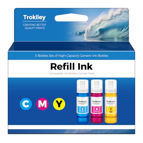 Trokliey Compatible for EPT522 Ink Refill Bottles Color Combo Pack Ink by Trokliey - Used condition - US$17.29