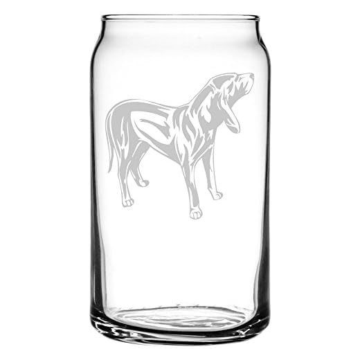 Austrian Black and Tan Hound Dog Personalized Custom Etched All Purpose 16oz Can Glass