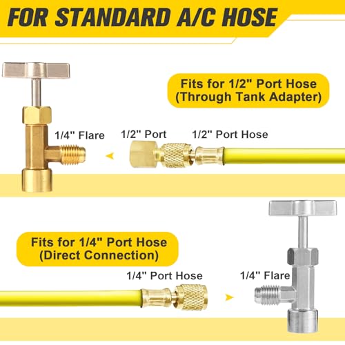 Image of R134a Refrigerant Can Tap Kit - Self-Sealing, Single Puncture for Easy Refills