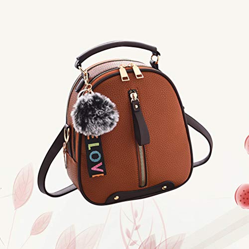 Mini mochila feminina de couro PU multiuso, bolsa diagonal, bolsa de ombro para o dia a dia, trabalh