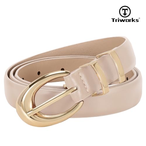 Image of TRIWORKS Women Belt for Jeans Pants Fashion Ladies Faux Leather belt