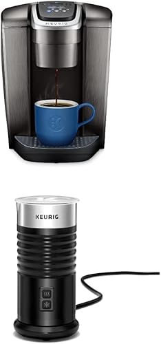 Miniatura 1 de Keurig K-Elite - Cafetera de una porción diseño cepillado con espumador de leche Keurig para espuma de leche caliente y fría