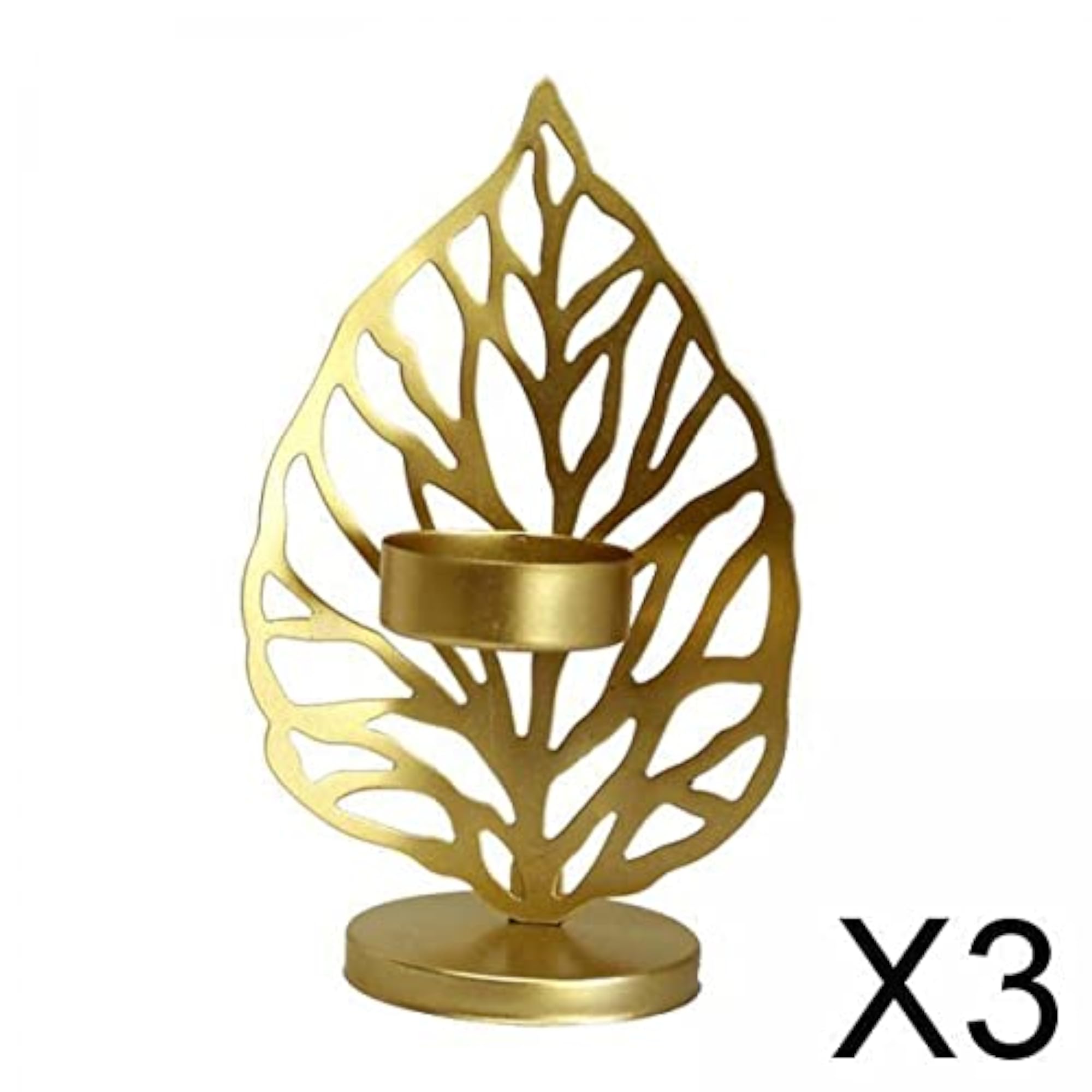 Nordic Leaf Candlestick, Wrought Iron Design