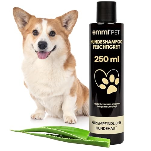 emmi-pet Hundeshampoo 2in1 Feuchtigkeit Natur 250 ml – pH-neutral, mit Aloe Vera & Kräuterextrakten, pflanzliche Formel für Sensible Hunde & Welpen, sanfte Reinigung & Fellpflege - gesundes Hundefell emmi-pet Hundeshampoo 2in1 Feuchtigkeit Natur 250 ml – pH-neutral, mit Aloe Vera & Kräuterextrakten, pflanzliche Formel für Sensible Hunde & Welpen, sanfte Reinigung & Fellpflege - gesundes Hundefell