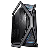 ASUS ROG Hyperion GR701 BTF Edition PC case, ASUS ATX BTF motherboards Support, 420 mm Dual Radiator Support, Four 140 mm Fans, Metal GPU Holder, Component Storage, ARGB Fan hub, 60W Fast Charging
