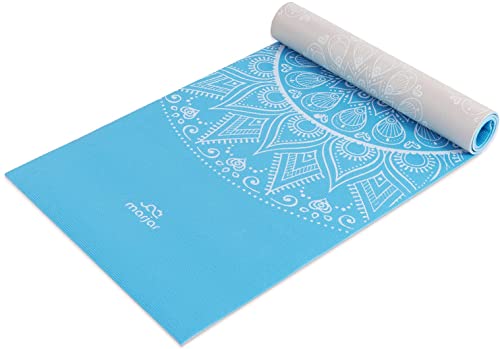 Marjar Yoga Mat For Women/Men, 1/4-Inch Print Reversible Exercise & Fitness Mat For All Barefoot Workouts, Non-Slip Yoga Mat With Carrying Strap & Storage Bag (68" X 24" X 6Mm Thick) #TOP4