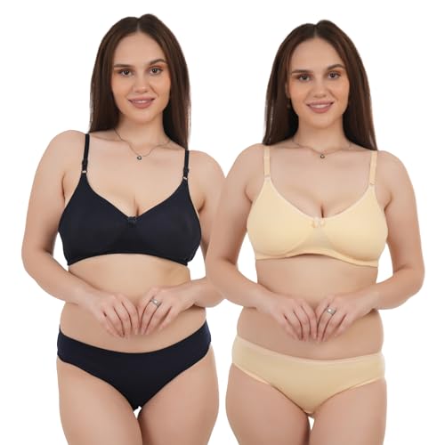 Image of Unitrust Premium Lingerie Set with Full Coverage Non-Padded Bra and Hipster Panty Set