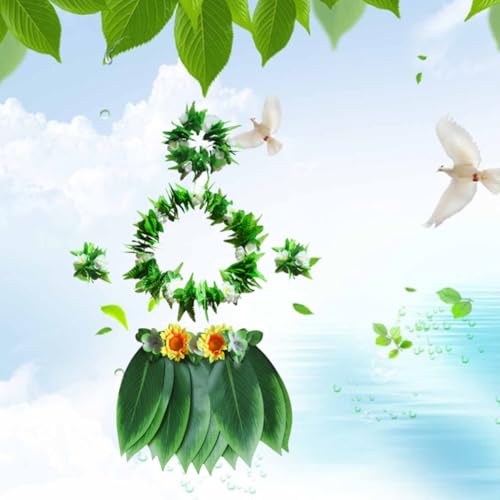 Falda de Hojas Verdes con guirnaldas flores ajustables TEHAUX 6