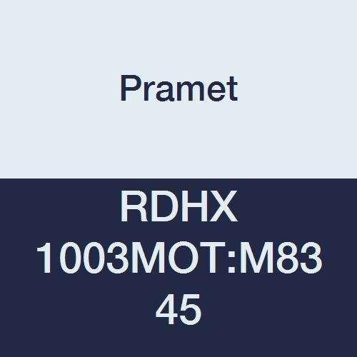 RDHX 1003MOT:M8345 Multi-Material (P10,K10,H15) Carbide Milling Insert, Flat Top, Round, PVD, Black (Pack of 10)