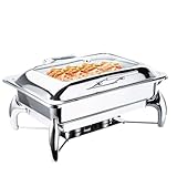 フードウォーマー フードウォーマー ビュッフェサーバー、チェーフィングディッシュ、ビュッフェサーバー、ウォーミングトレイ、食品を温かく保つホットプレート、1/3インサート付きフルサイズ，Full Size
