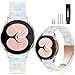 YGTIECS Compatible with Samsung Watch 4 Band/ Samsung Galaxy Watch 5 & 4 40mm 44mm/ Watch 5 Pro/ Active 2 40mm 44mm/ Watch 4 Classic 46mm 42mm/ Watch 3 41mm, Soft Comfortable Resin 20mm Band for Women