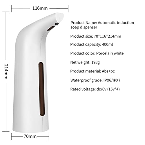 Dispensador de jabón líquido para baño negro: desinfectante automático en tu encimera 6