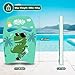 MoKo Swim Kickboard, Cartoon Swimming Training Kick Board Pool Exercise Equipment Promote Natural Swimming Position Water Fun Tool for Kids, Green Sunglasses Dinosaur