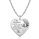 Ralukiia To My Daughter Necklace from Mom, Pooh Bear Piglet Jewelry Gifts for Daughters, Inspiration
