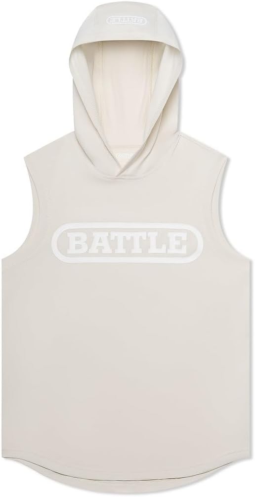 Battle Sports Sleeveless Light Action Workout Hoodie - Raglan Cut Sleeveless Hoodie for Adults