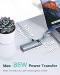 Baseus Station d'accueil d'ordinateurs portables Dual Monitor 4K@120Hz, 9 en 1 USB C Hub avec 2 HDMI, 1000Mbps LAN, Max 85W PD, 3 USB, SD Lecteur de cartes, USB C Dock Compatible avec iPhone 15/Mac/Dell/HP/Surface/Steam Deck
