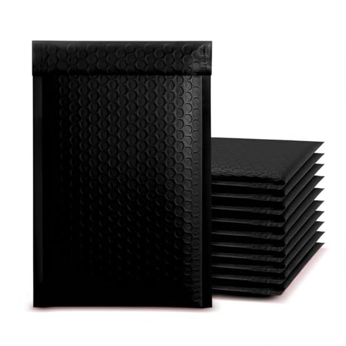Chovbe 30Pcs Bubble Mailers, Self-Seal Padded Envelopes 13x18cm, Poly Mailing Bags for Shipping & Packaging, Black