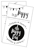 Rayher 50026000 Abziehmotive Happy, schwarz, hauchdünn, 2 Bögen je 10 x 16 cm, Tattoo, Aufkleber, Abziehbild, Wasserschiebebild, für glatte Oberflächen