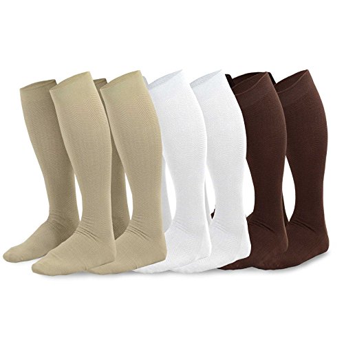 TeeHee Men’s Cotton or Bamboo Crew and Over-the-Calf Dress Socks Comfort Father’s Day Gift for Him 10-13 Multipair