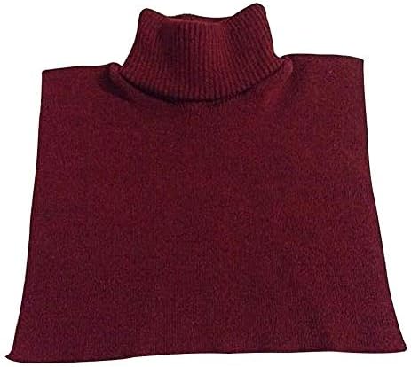 Blusa feminina de tricô gola rolê gola falsa inverno unissex meia blusa pulôver camisa simples gola ...