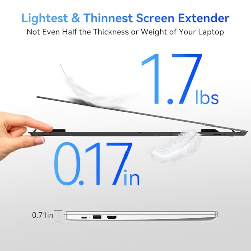 Blackview Laptop Screen Extender, 1.7lbs Ultra-Light & 0.17" Ultra-Slim, 15.6" FHD 1080P IPS Portable Laptop Monitor Extender,Travel Dual Monitor for 14-17",Plug & Play for Windows/Mac/Android/Switch by Blackview - Image 2
