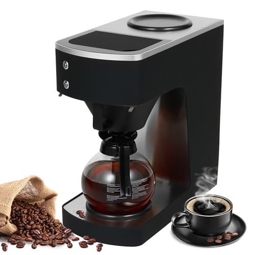 Comparison: Best Automatic Pour Over Coffee Maker Commercial 8 HORESTKIT Commercial Coffee Maker Commercial Coffee Machine, 12-Cup Coffee Maker, Automatic Pour Over Coffee Brewer with 2 Warmer Pads, Glass Decanter in 1.8L Capacity, Black